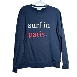 Cuisse De Grenouille Blue Long Sleeve Sweatshirt Crewneck Surf In Paris Large L